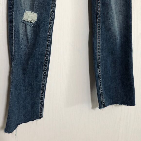 Hollister Jeans Womens 25 1S Blue Ultra High Rise Super Skinny Distressed - Picture 4 of 8